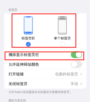 湖北iPhone授权维修分享Safari浏览器如何切换标签栏位置 